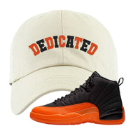 Brilliant Orange 12s Dad Hat | Dedicated, White