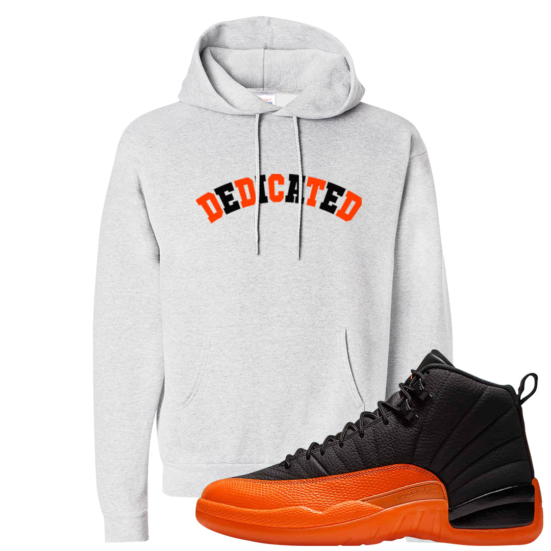 Brilliant Orange 12s Hoodie | Dedicated, Ash