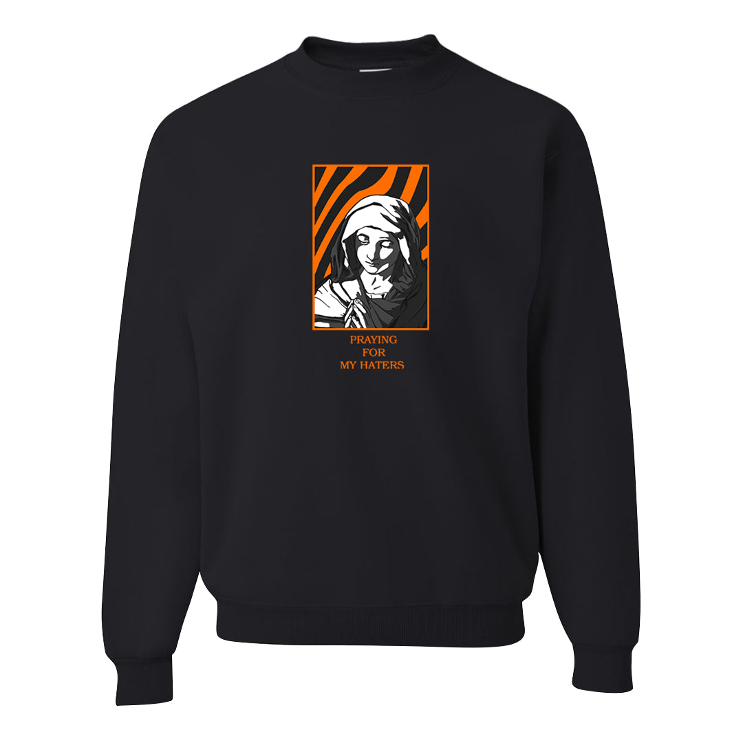 Brilliant Orange 12s Crewneck Sweatshirt | God Told Me, Black