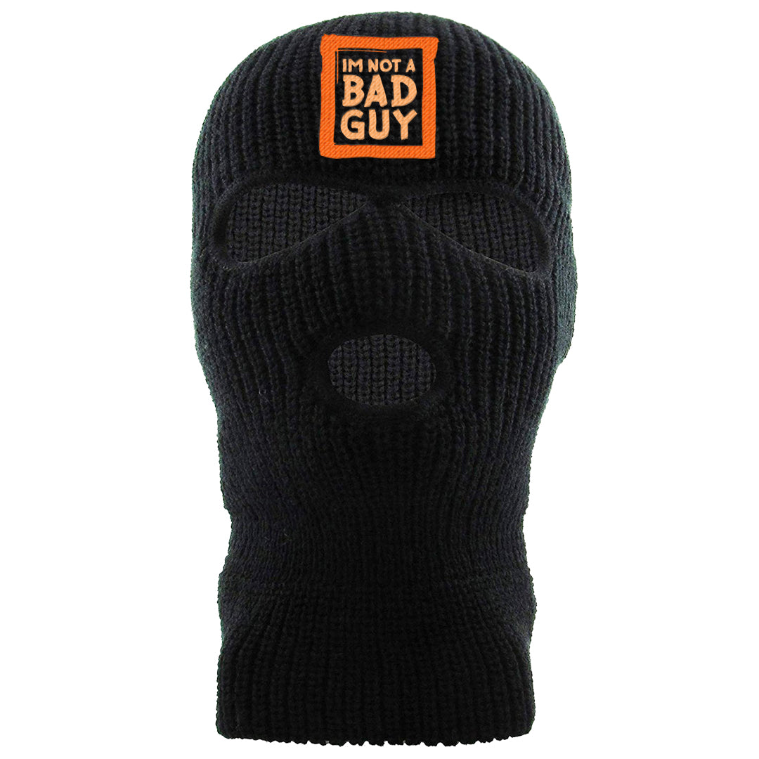 Brilliant Orange 12s Ski Mask | I'm Not A Bad Guy, Black