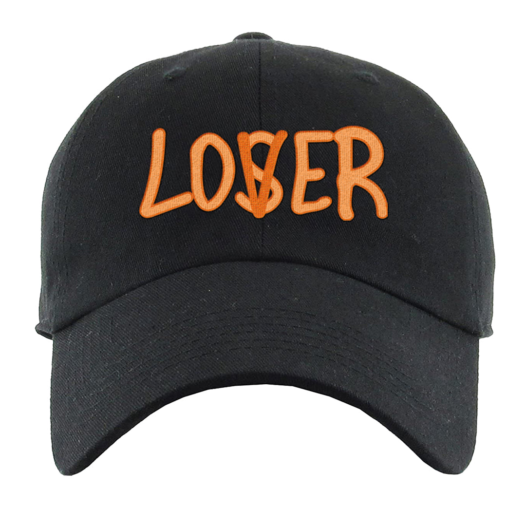Brilliant Orange 12s Dad Hat | Lover, Black