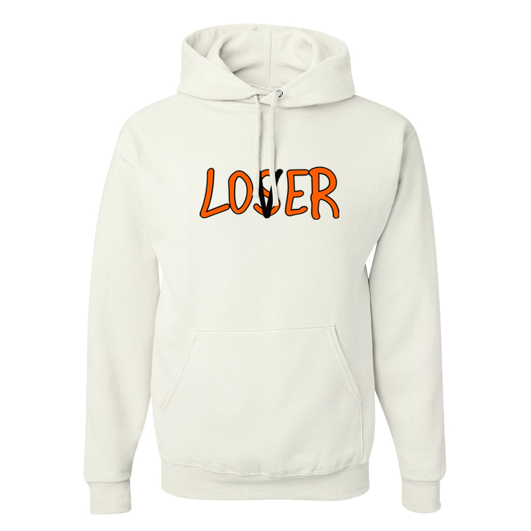 Brilliant Orange 12s Hoodie | Lover, White