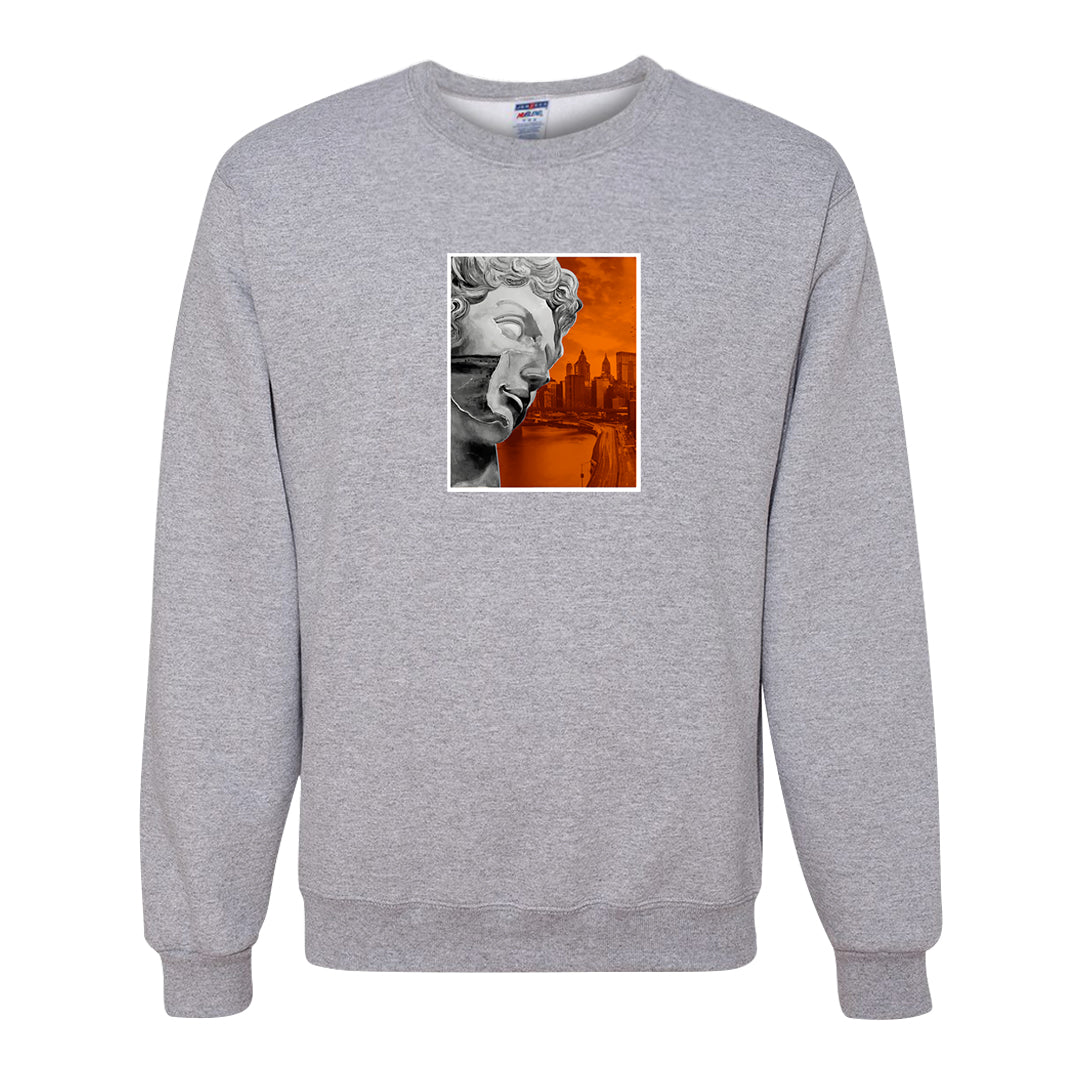 Brilliant Orange 12s Crewneck Sweatshirt | Miguel, Ash