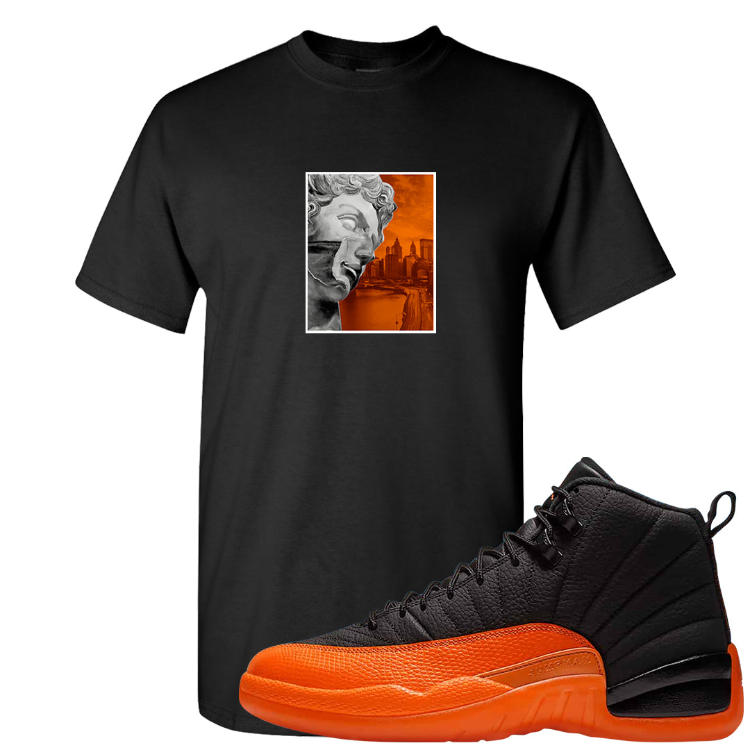 Brilliant Orange 12s T Shirt | Miguel, Black
