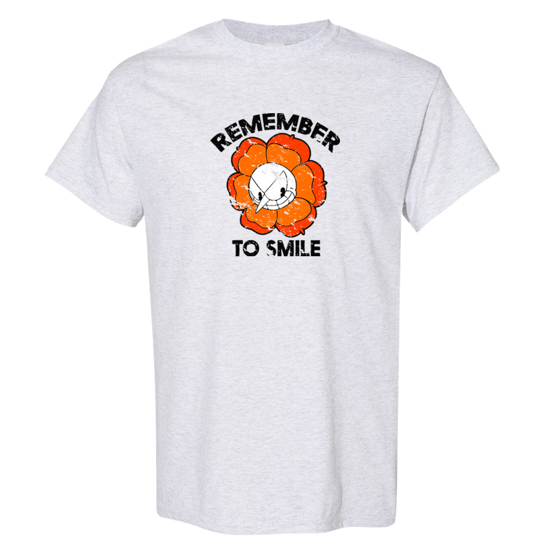 Brilliant Orange 12s T Shirt | Remember To Smile, Ash