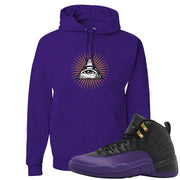 Field Purple 12s Hoodie | All Seeing Eye, Purple