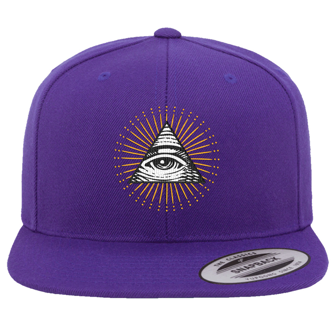 Field Purple 12s Snapback Hat | All Seeing Eye, Purple