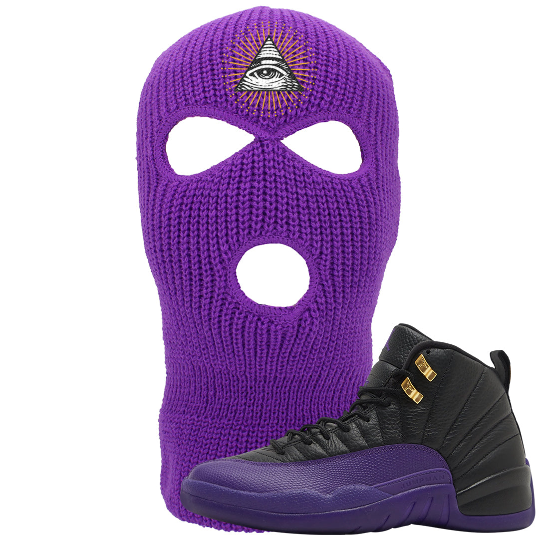 Field Purple 12s Ski Mask | All Seeing Eye, Purple