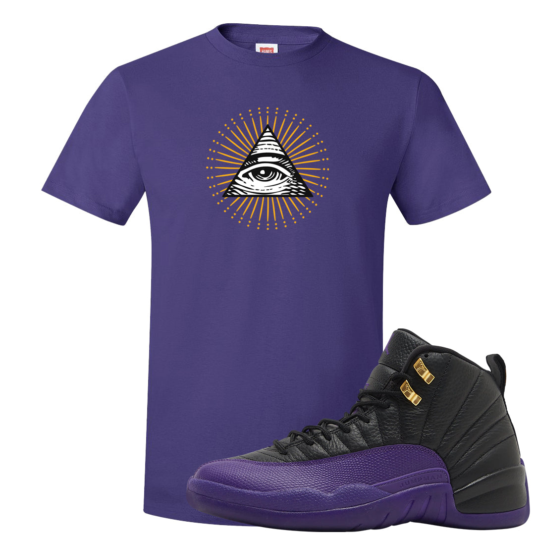 Field Purple 12s T Shirt | All Seeing Eye, Purple