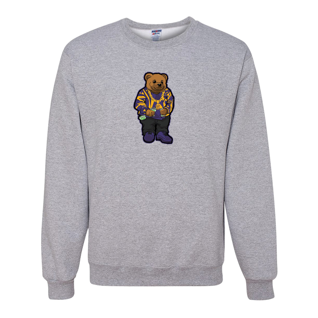 Field Purple 12s Crewneck Sweatshirt | Sweater Bear, Ash