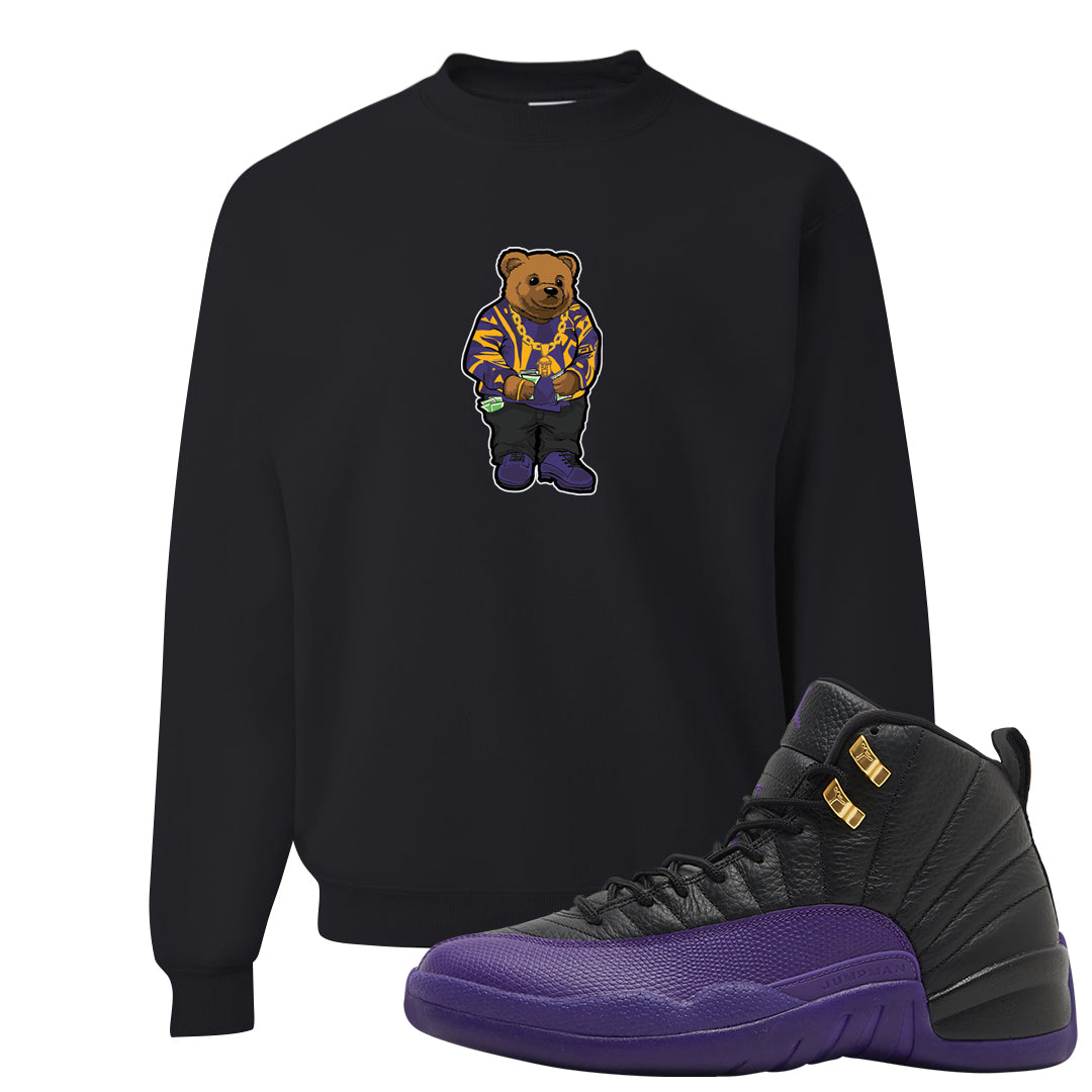 Field Purple 12s Crewneck Sweatshirt | Sweater Bear, Black
