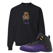 Field Purple 12s Crewneck Sweatshirt | Sweater Bear, Black