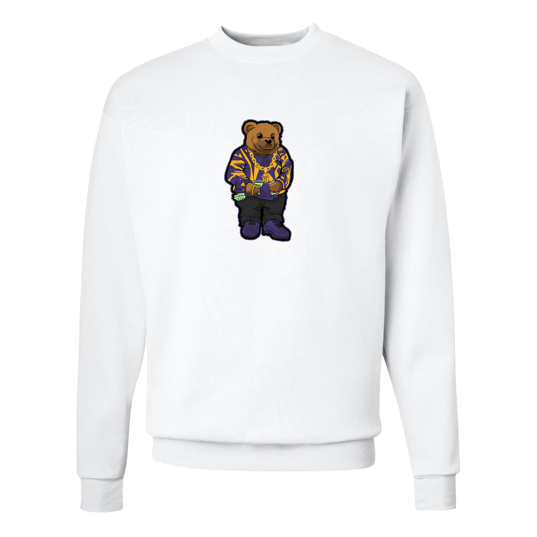 Field Purple 12s Crewneck Sweatshirt | Sweater Bear, White