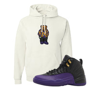 Field Purple 12s Hoodie | Sweater Bear, White