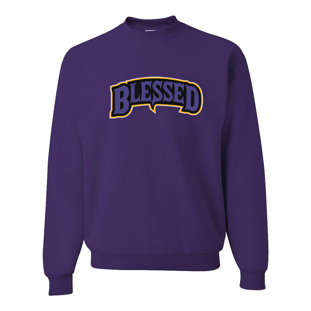 Field Purple 12s Crewneck Sweatshirt | Blessed Arch, Purple