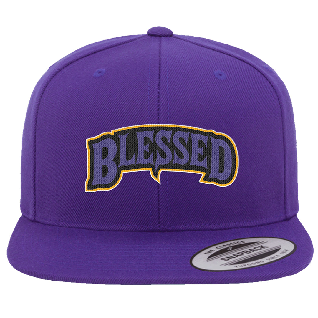 Field Purple 12s Snapback Hat | Blessed Arch, Purple