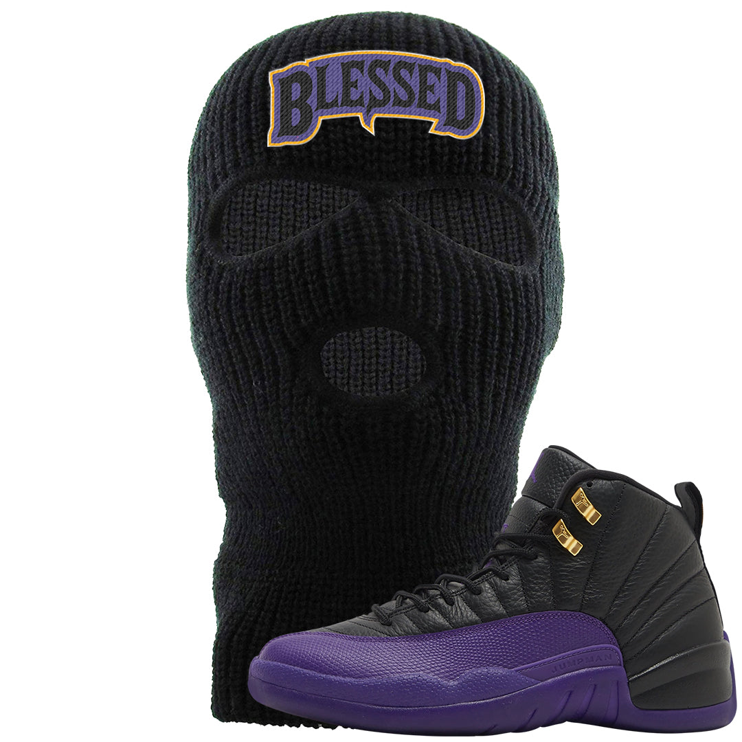 Field Purple 12s Ski Mask | Blessed Arch, Black