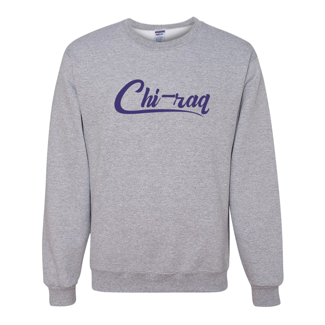 Field Purple 12s Crewneck Sweatshirt | Chiraq, Ash