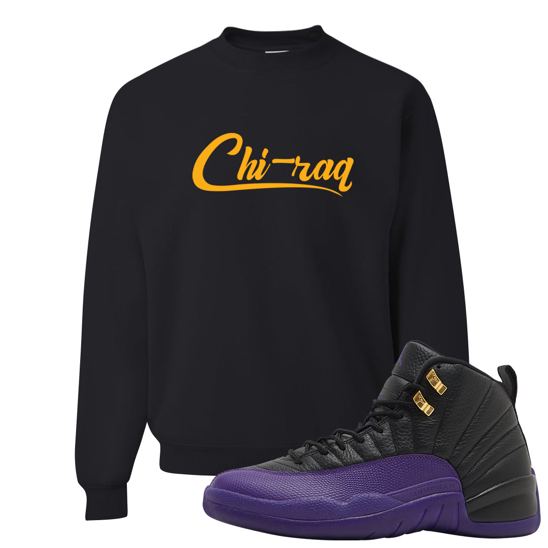 Field Purple 12s Crewneck Sweatshirt | Chiraq, Black