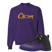 Field Purple 12s Crewneck Sweatshirt | Chiraq, Purple