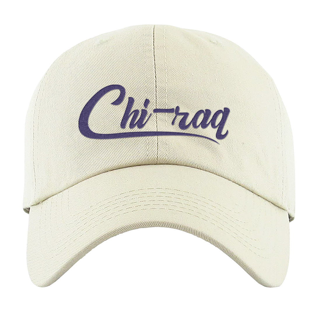 Field Purple 12s Dad Hat | Chiraq, White