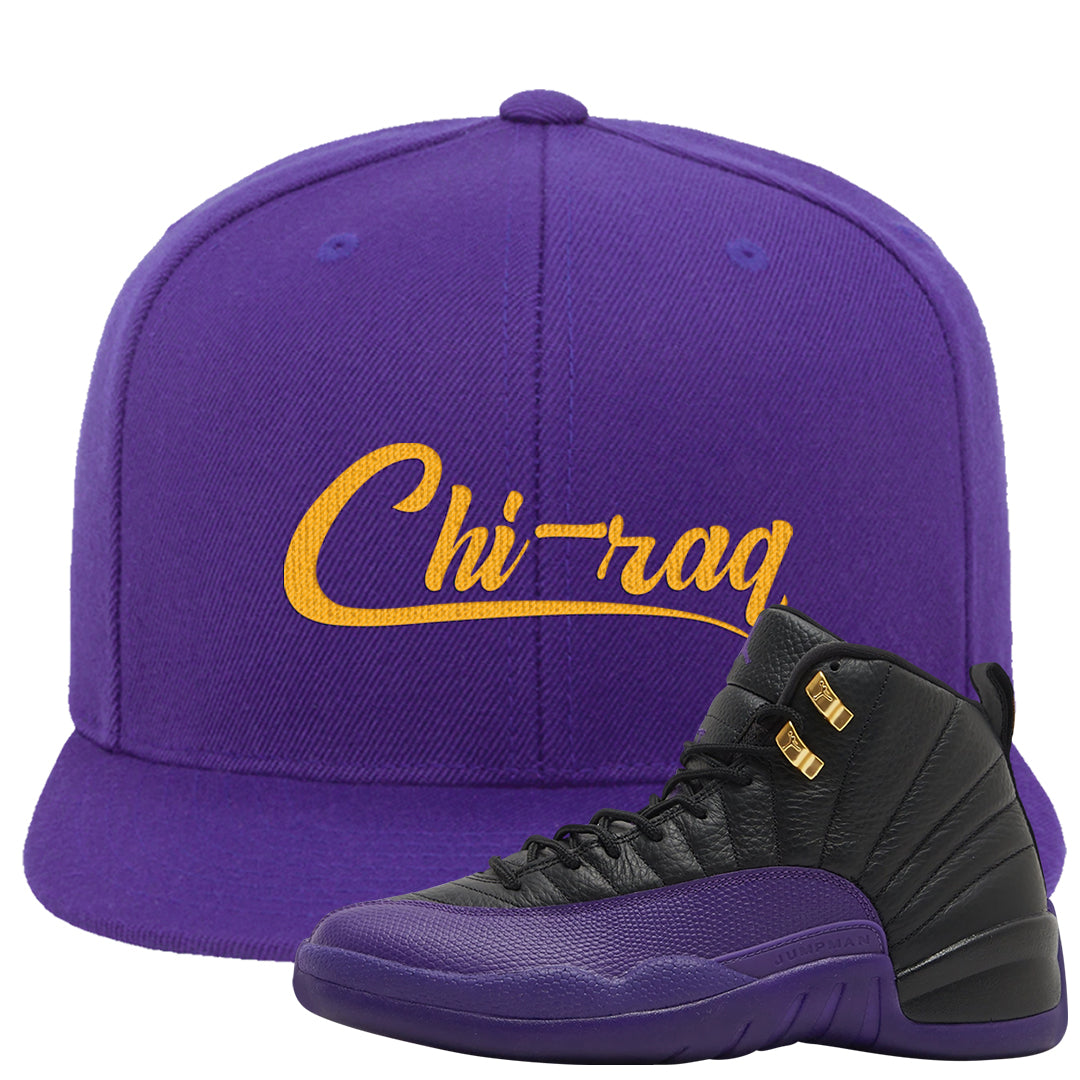 Field Purple 12s Snapback Hat | Chiraq, Purple