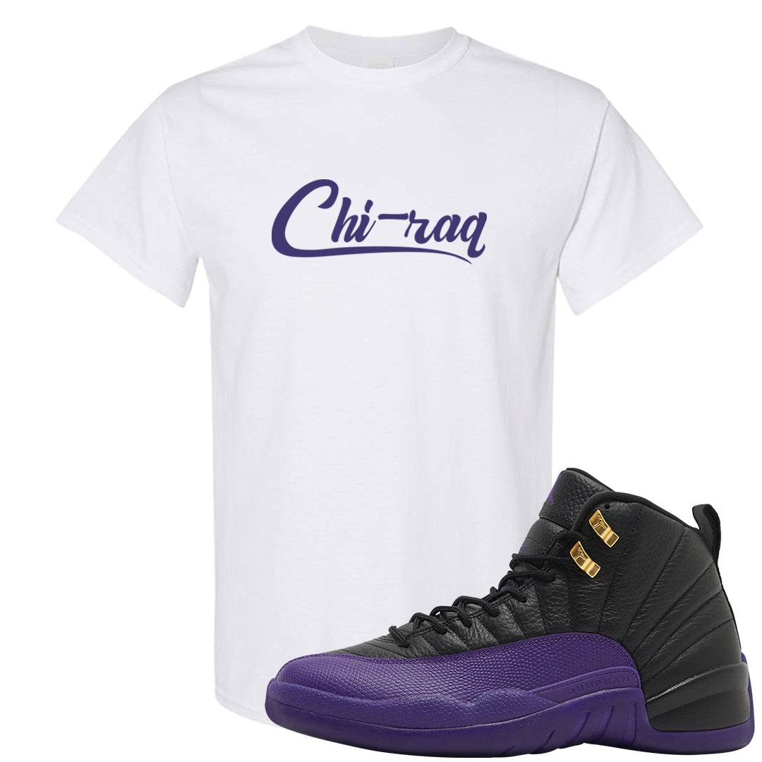 Field Purple 12s T Shirt | Chiraq, White