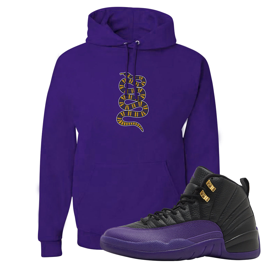 Field Purple 12s Hoodie | Coiled Snake, Purple