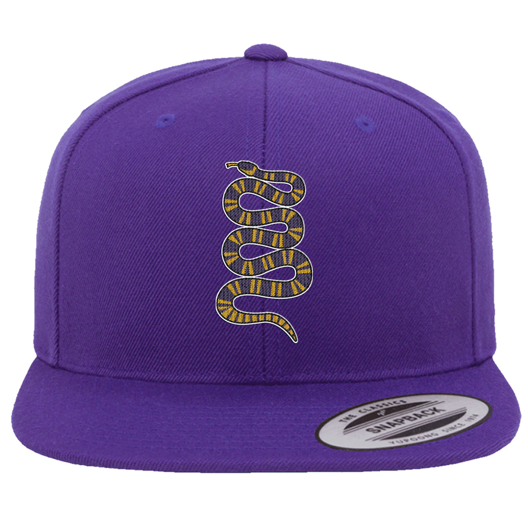 Field Purple 12s Snapback Hat | Coiled Snake, Purple