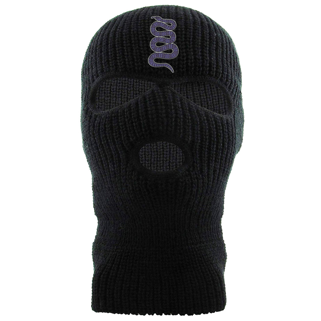 Field Purple 12s Ski Mask | Coiled Snake, Black