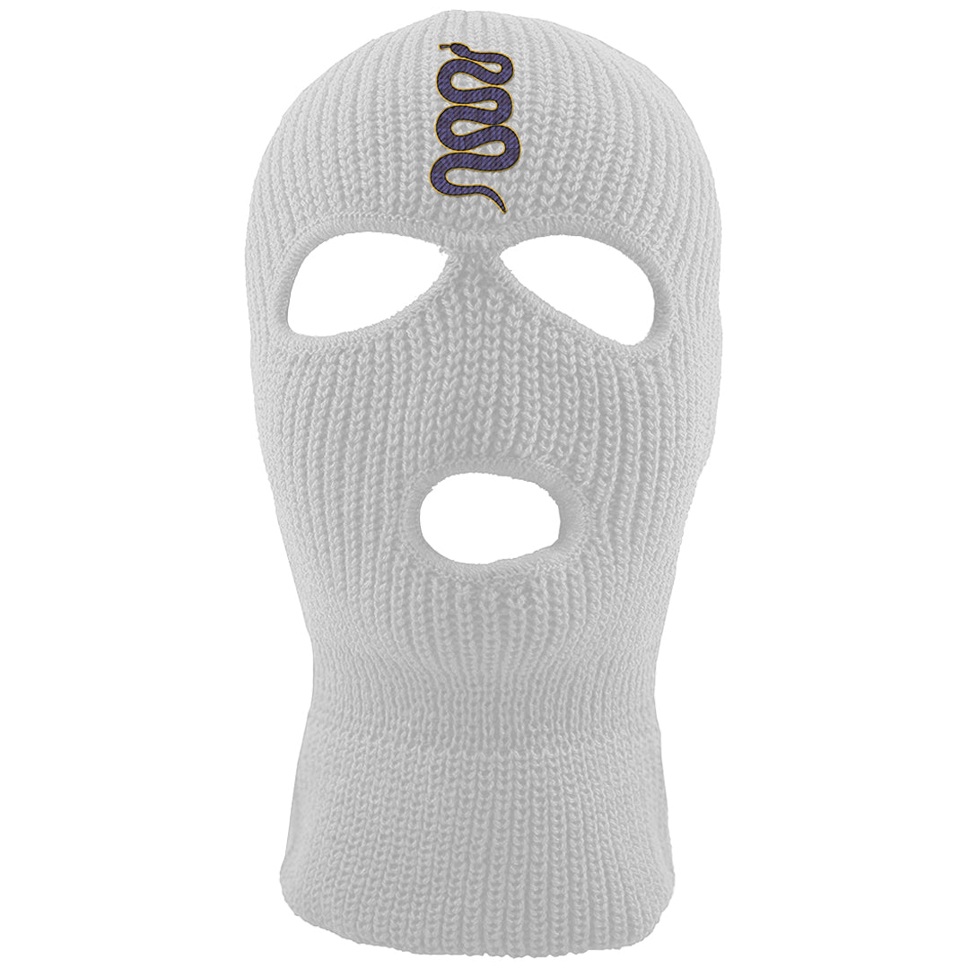 Field Purple 12s Ski Mask | Coiled Snake, White