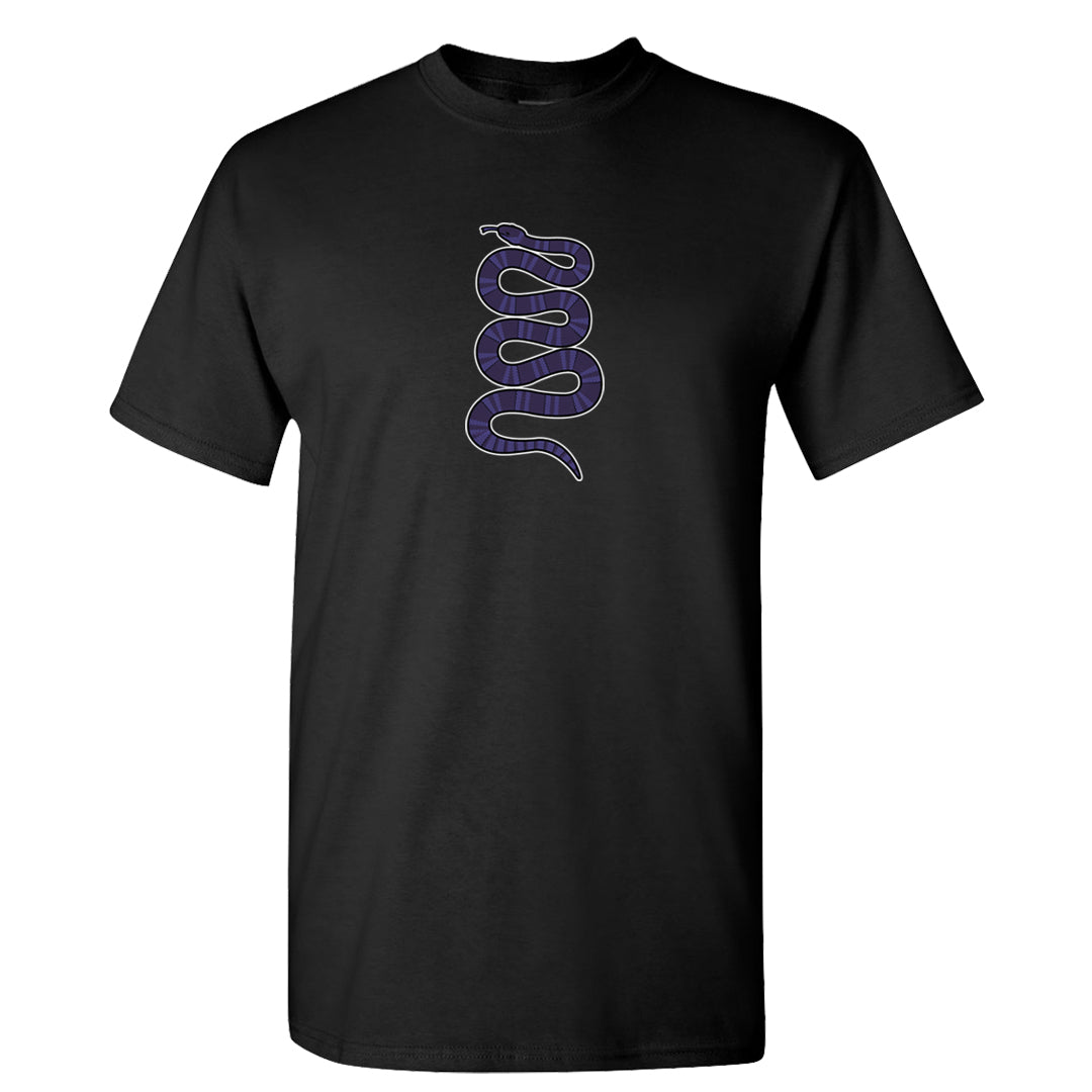 Field Purple 12s T Shirt | Coiled Snake, Black