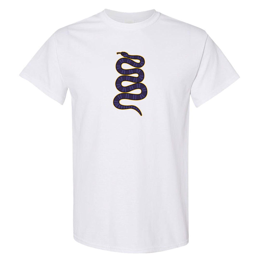 Field Purple 12s T Shirt | Coiled Snake, White