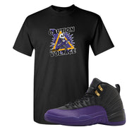 Field Purple 12s T Shirt | Caution High Voltage, Black