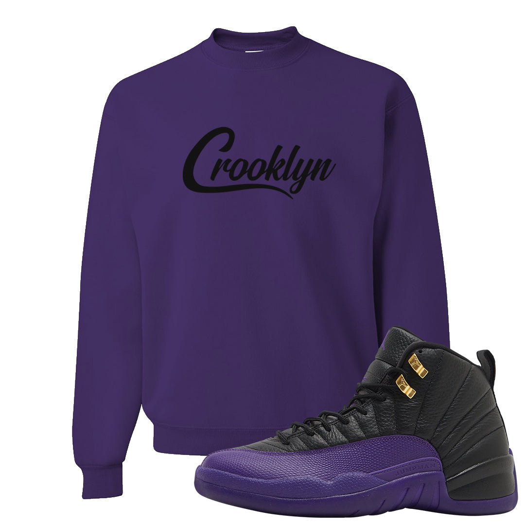 Field Purple 12s Crewneck Sweatshirt | Crooklyn, Purple