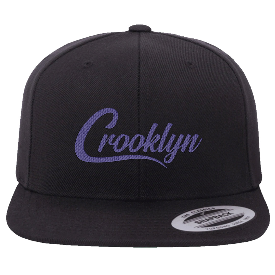 Field Purple 12s Snapback Hat | Crooklyn, Black
