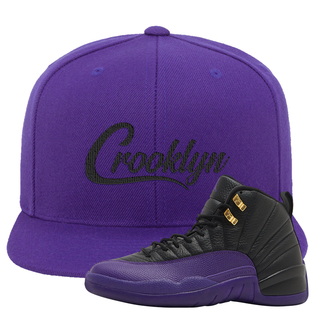 Field Purple 12s Snapback Hat | Crooklyn, Purple