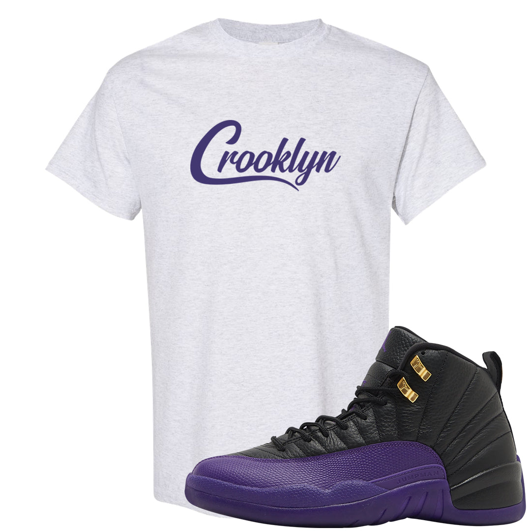 Field Purple 12s T Shirt | Crooklyn, Ash