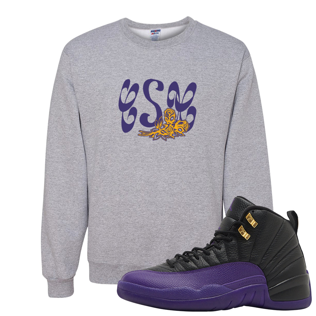 Field Purple 12s Crewneck Sweatshirt | Certified Sneakerhead, Ash