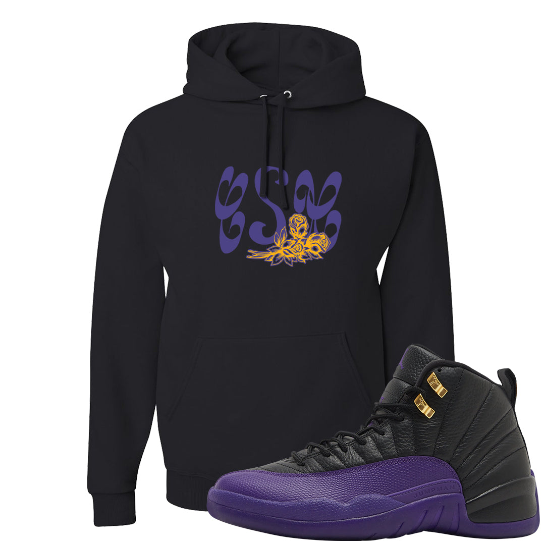 Field Purple 12s Hoodie | Certified Sneakerhead, Black