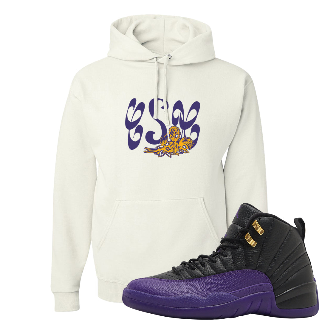 Field Purple 12s Hoodie | Certified Sneakerhead, White
