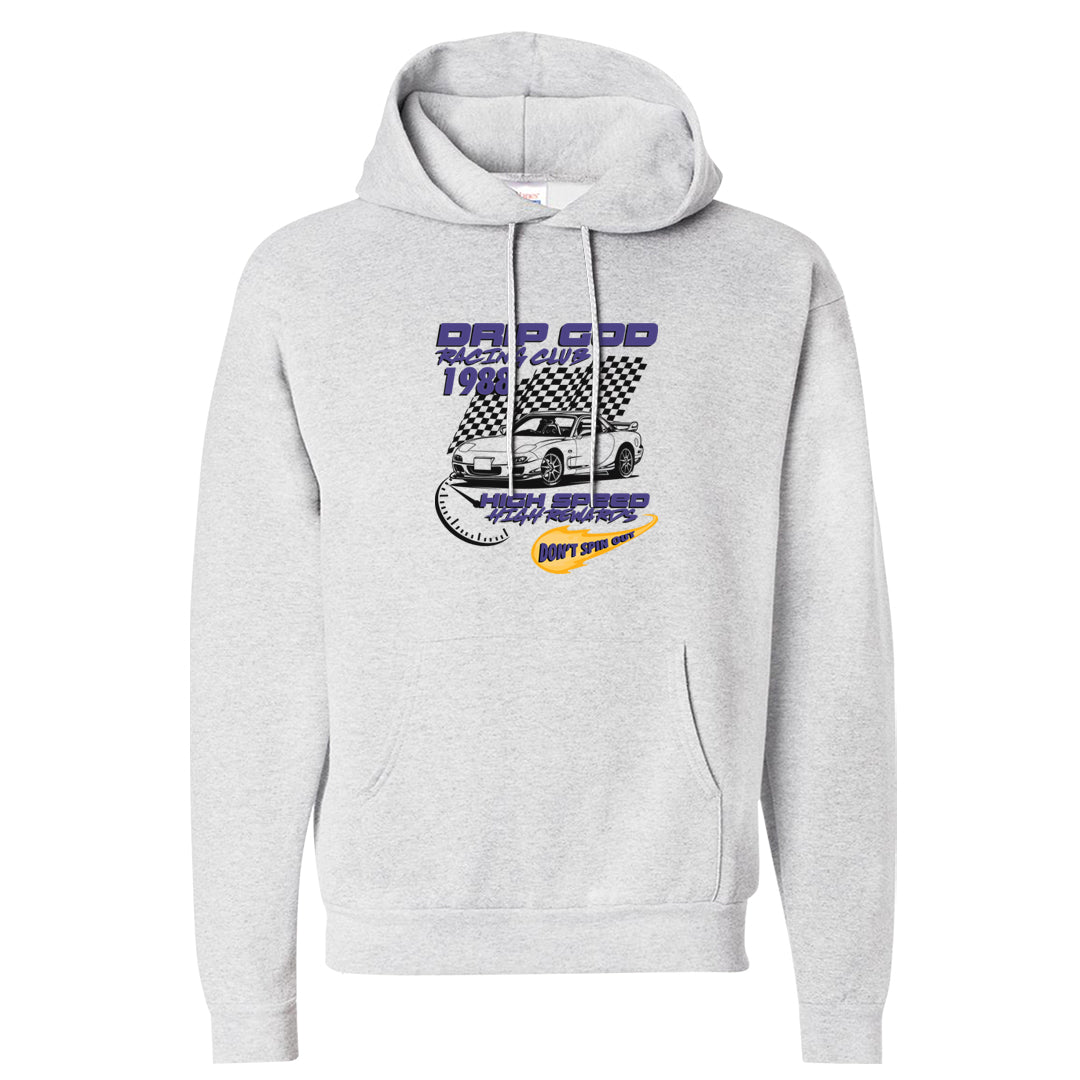 Field Purple 12s Hoodie | Drip God Racing Club, Ash