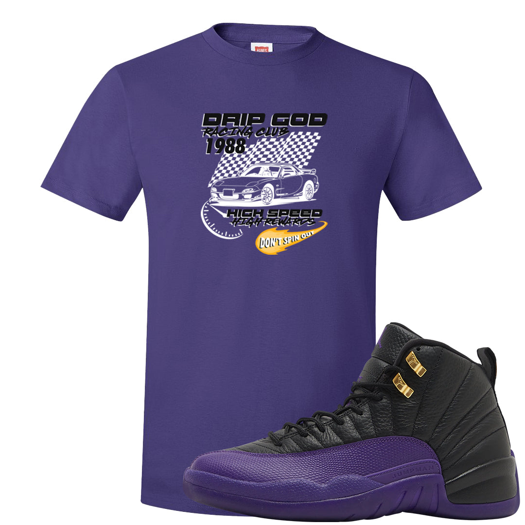 Field Purple 12s T Shirt | Drip God Racing Club, Purple
