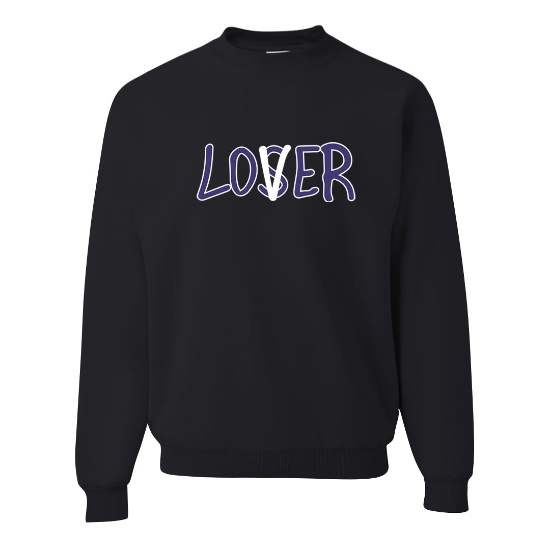 Field Purple 12s Crewneck Sweatshirt | Lover, Black