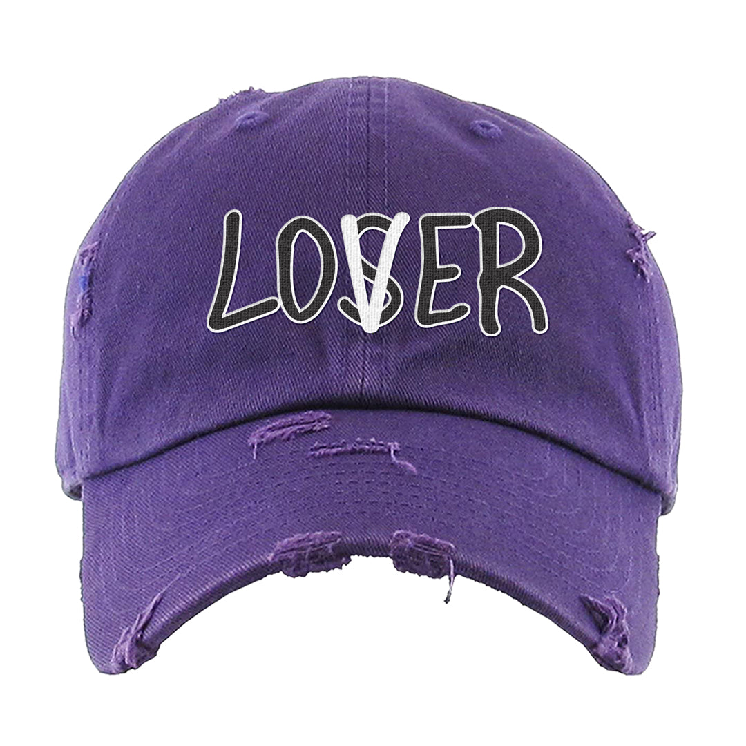 Field Purple 12s Distressed Dad Hat | Lover, Purple