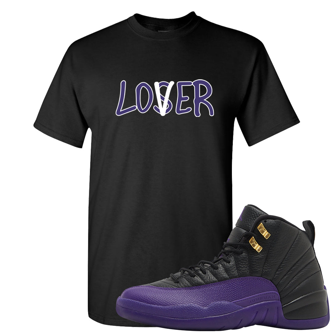 Field Purple 12s T Shirt | Lover, Black