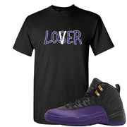Field Purple 12s T Shirt | Lover, Black