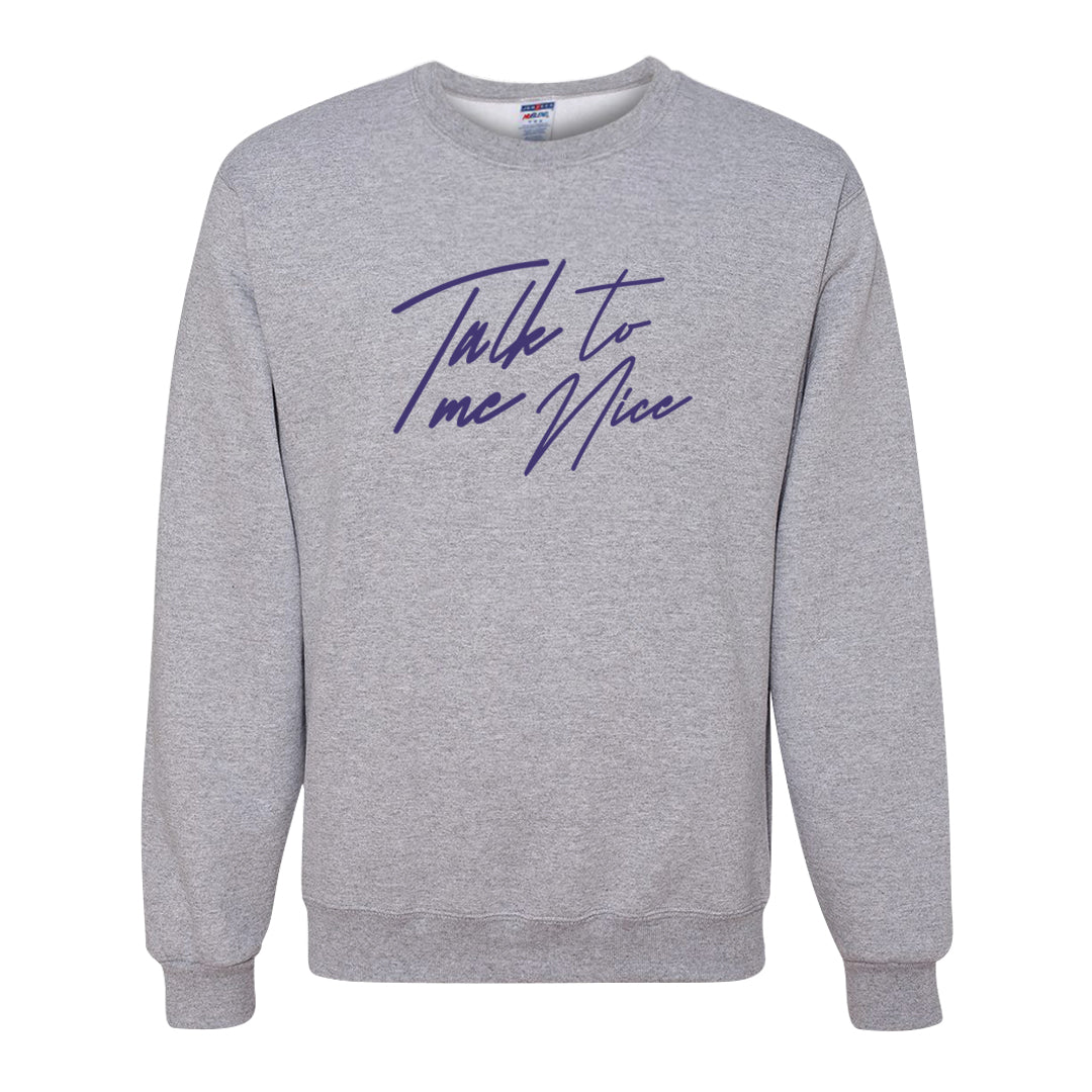 Field Purple 12s Crewneck Sweatshirt | Talk To Me Nice, Ash