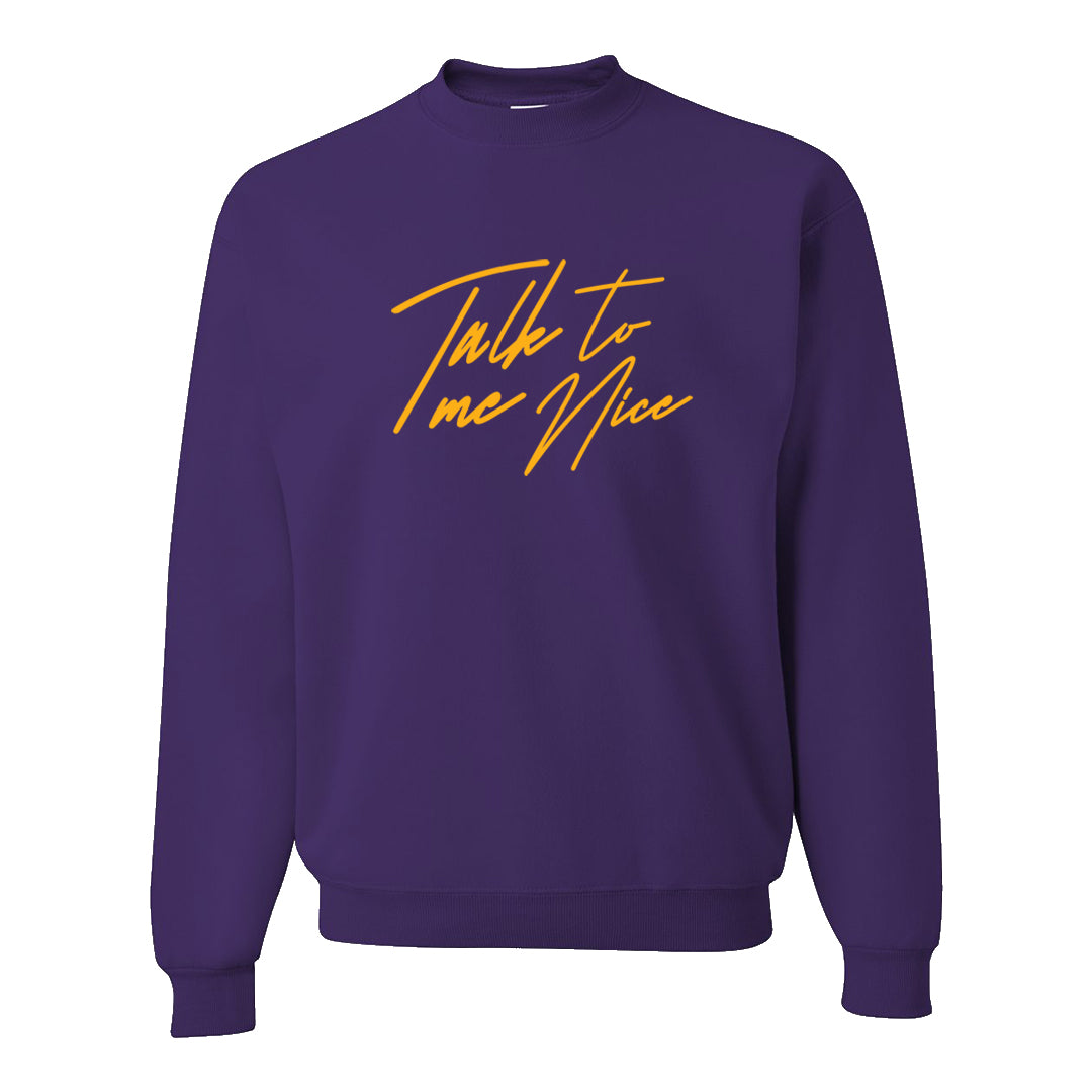 Field Purple 12s Crewneck Sweatshirt | Talk To Me Nice, Purple