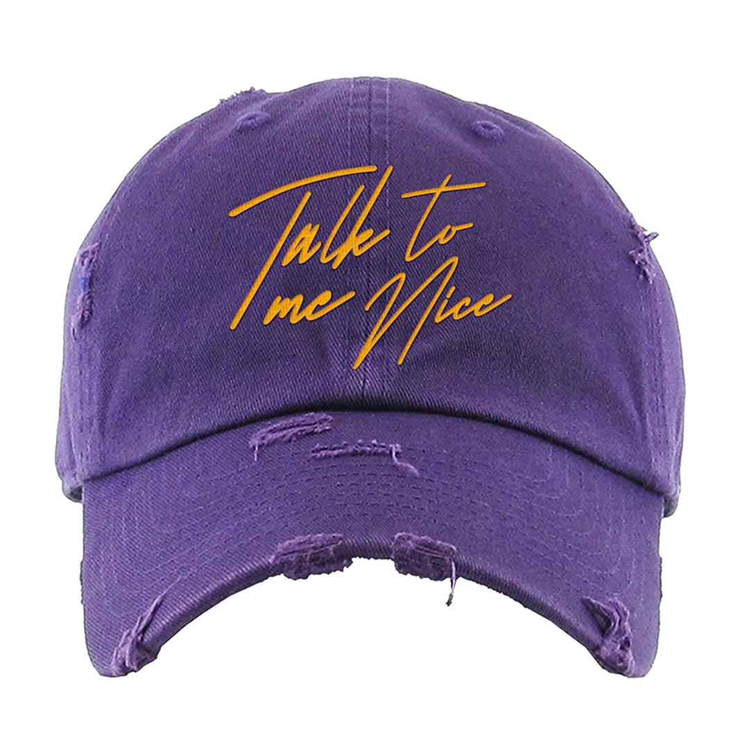 Field Purple 12s Distressed Dad Hat | Talk To Me Nice, Purple